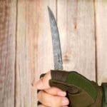 TOSAHWI Cypresswood Handle Damascus Steel Fixed Blades Tanto Knife - Image 8