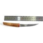 TOSAHWI Cypresswood Handle Damascus Steel Fixed Blades Tanto Knife - Image 10