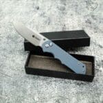 Tosahwi Button Lock G10 Handle EDC Drop Point Pocket Knife - Image 4