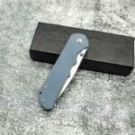 Tosahwi Button Lock G10 Handle EDC Drop Point Pocket Knife - Image 7
