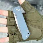 Tosahwi Button Lock G10 Handle EDC Drop Point Pocket Knife - Image 8