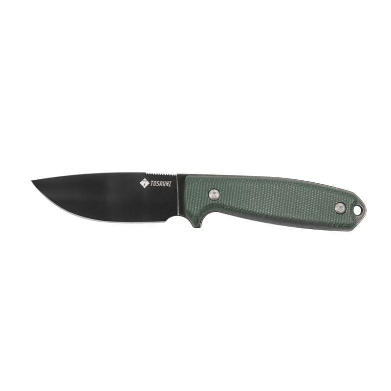 2 Tosahwi Drop Point Blade Green Micarta Handle Hunting Knife With Kydex Sheath - Image 1