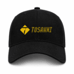 TOSAHWI Black Dad Hat with Yellow Embroidery – Outdoor Baseball Cap