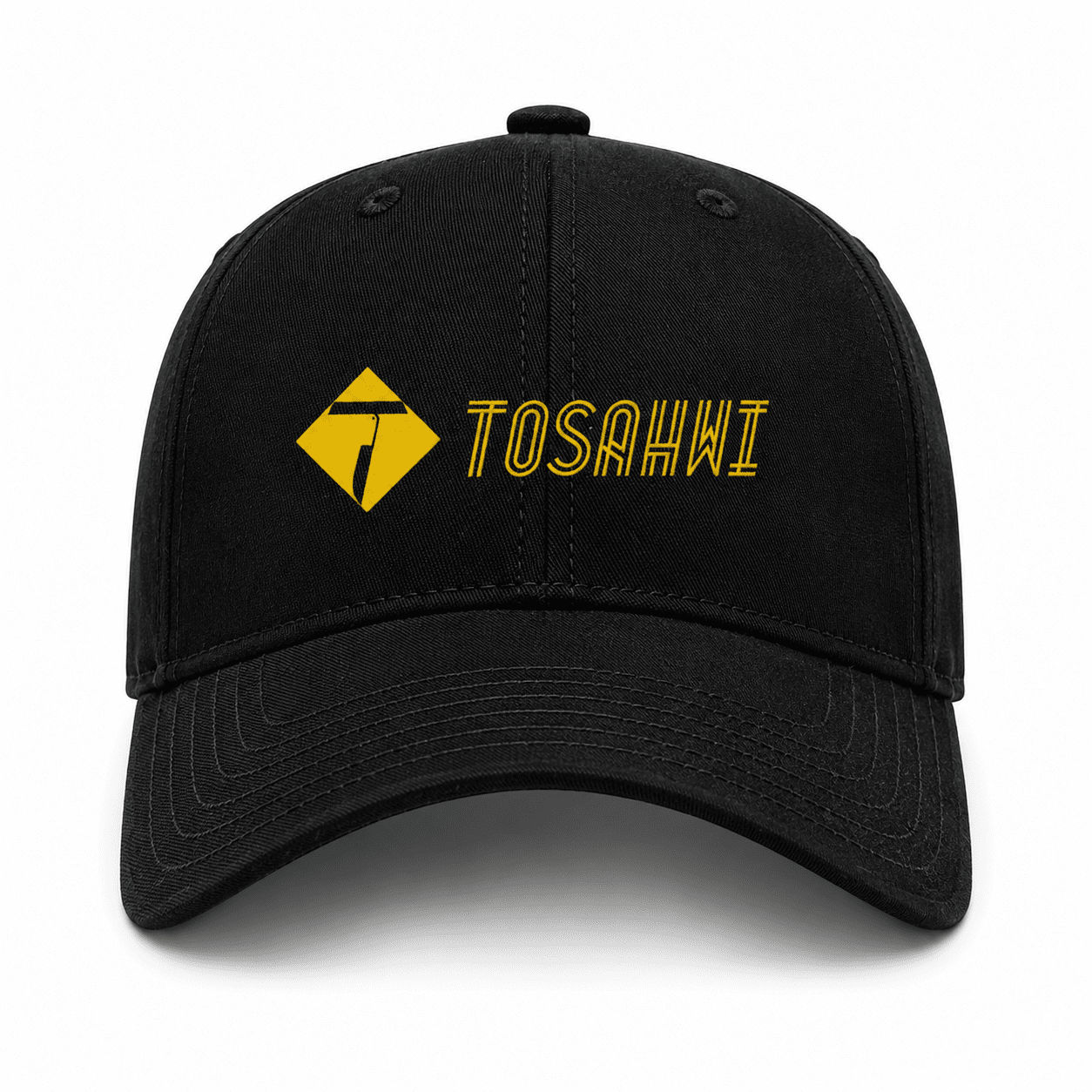 hat1 TOSAHWI Black Dad Hat with Yellow Embroidery – Outdoor Baseball Cap - Image 1