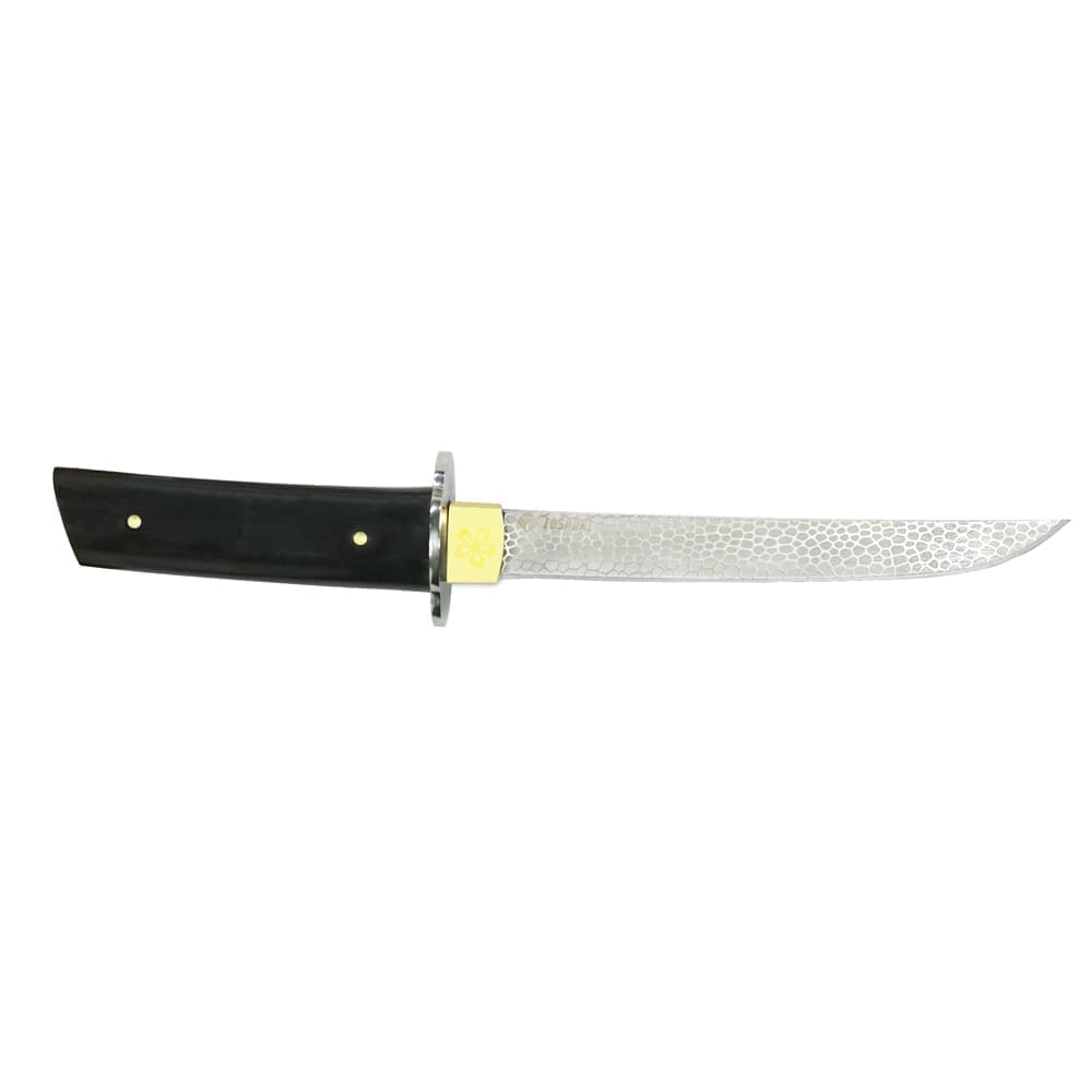 1 Tosahwi Ebony Handle Fixed Blade Tanto Knife - Image 1