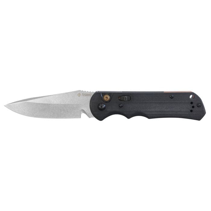 Silver blade and black G10 handle Tosahwi Veloce