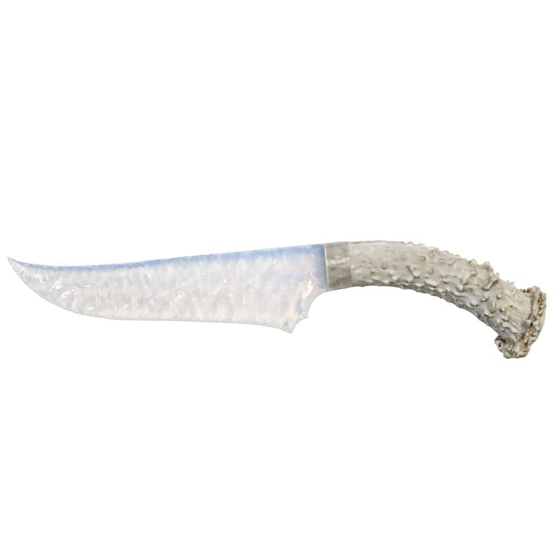 1 Tosahwi Handcraft Cat's-eye Opal Blade Antlers Handle Knife - Image 1